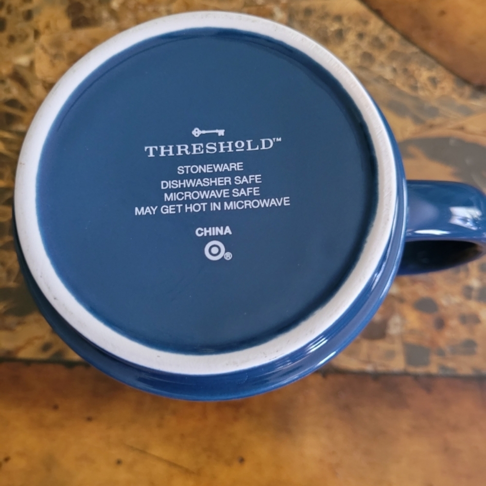 Threshold Blue Mug with Script Quote - Picture 5 of 5